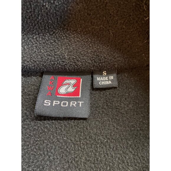 Akwa Sport Black Full Zip Fleece Jacket S Streetwear Normcore Y2K Outdoor Vibes - Picture 4 of 7